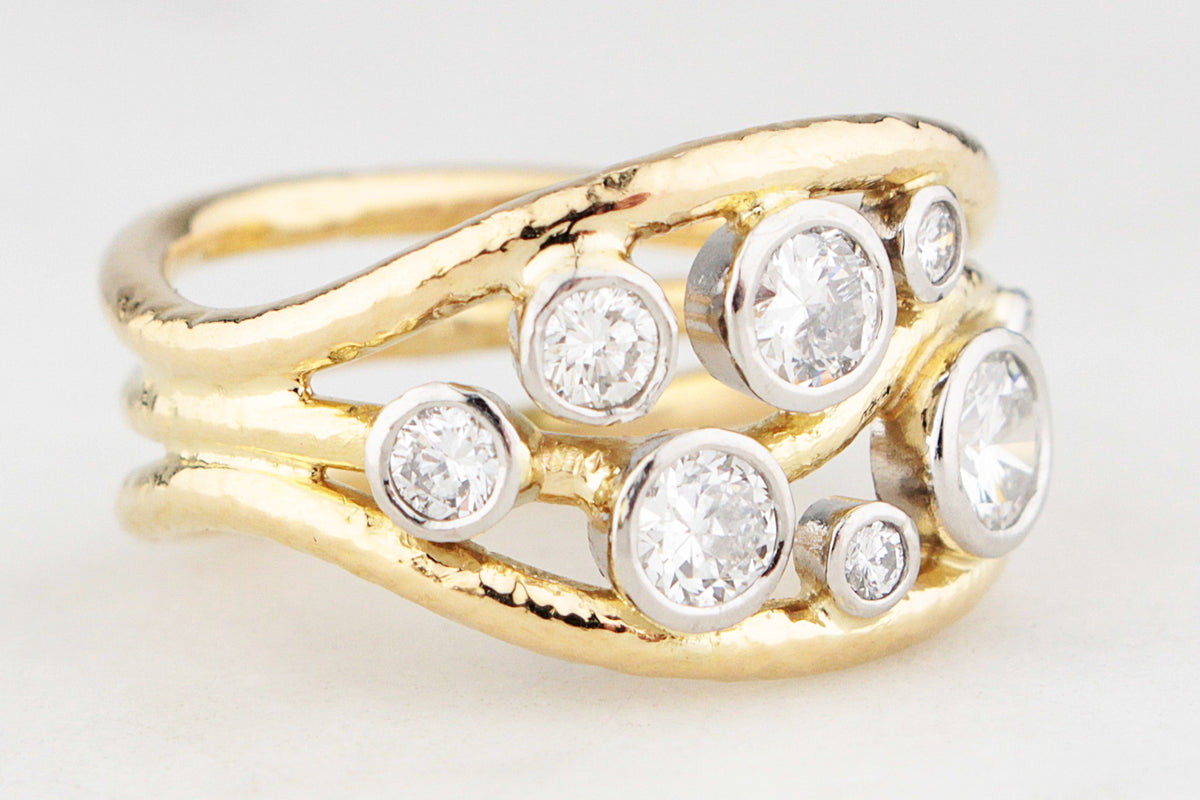 MID-CENTURY 1.16ct DIAMOND RING 18ct GOLD &amp; PLATINUM