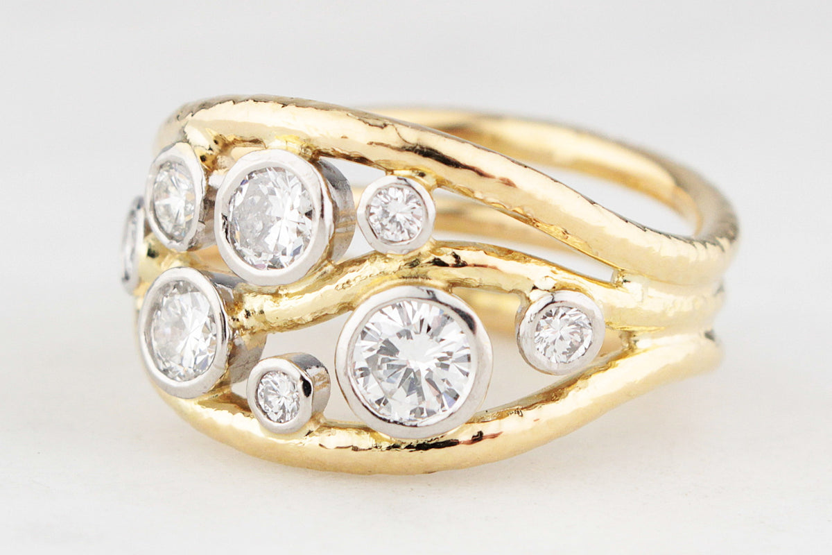 MID-CENTURY 1.16ct DIAMOND RING 18ct GOLD &amp; PLATINUM