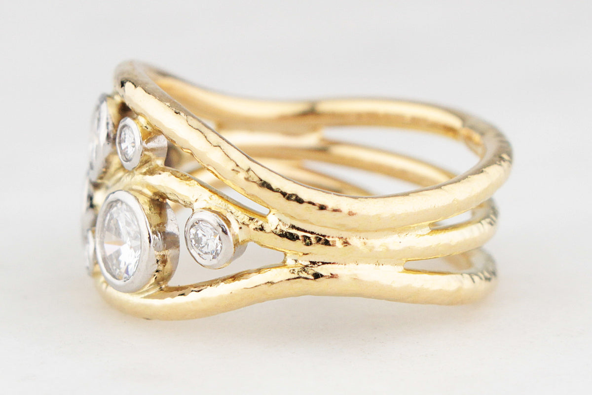 MID-CENTURY 1.16ct DIAMOND RING 18ct GOLD &amp; PLATINUM