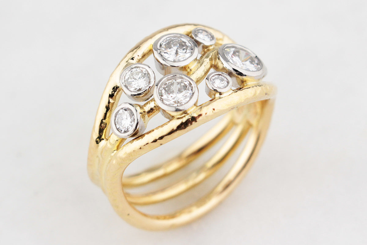 MID-CENTURY 1.16ct DIAMOND RING 18ct GOLD &amp; PLATINUM