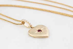 BESPOKE RUBY & DIAMOND PENDANT 9ct GOLD