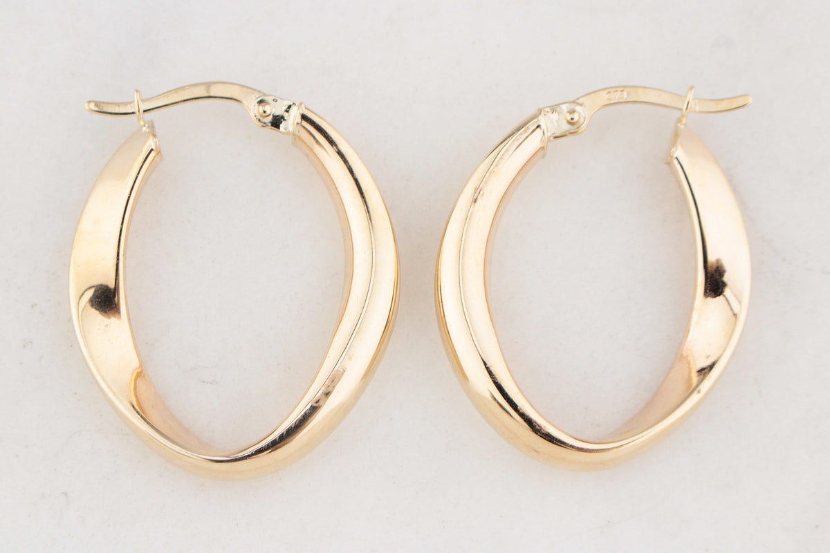 9ct GOLD TWIST HOOPS