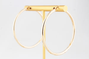 9ct GOLD LARGE HOOP EARRINGS