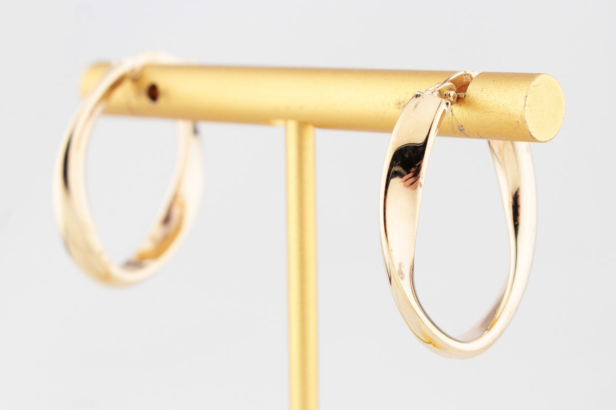 9ct GOLD TWIST HOOPS