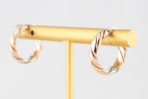 VINTAGE TWIST HOOPS 9ct GOLD