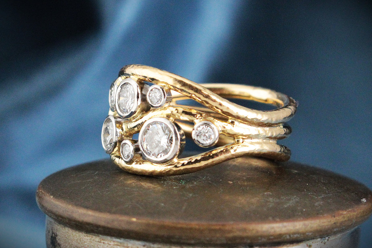 MID-CENTURY 1.16ct DIAMOND RING 18ct GOLD &amp; PLATINUM
