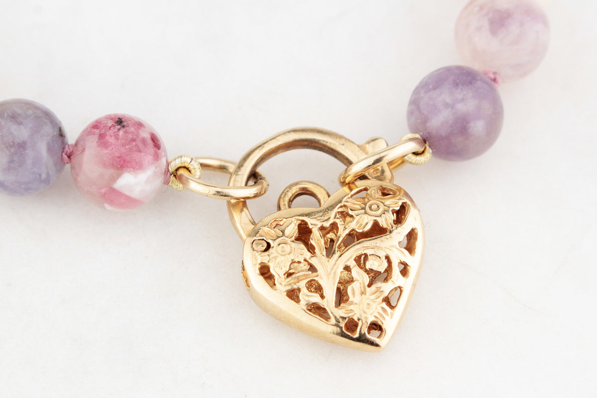 TOURMALINE &amp; PEARL BRACELET 14ct GOLD