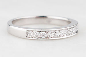 VINTAGE DIAMOND HALF-HOOP RING 9ct GOLD