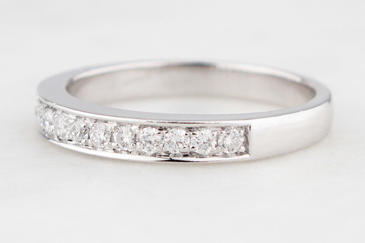 VINTAGE DIAMOND HALF-HOOP RING 9ct GOLD