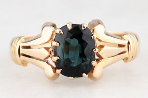ANTIQUE EDWARDIAN 1.40ct SAPPHIRE RING 14ct GOLD