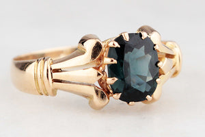 ANTIQUE EDWARDIAN 1.40ct SAPPHIRE RING 14ct GOLD