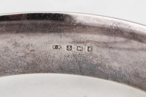 VINTAGE CHARLES HORNER ETHCED STERLING SILVER BANGLE