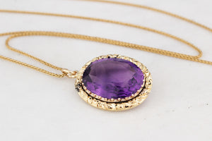 VICTORIAN AMETHYST PENDANT 9ct GOLD
