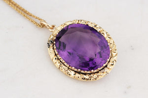 VICTORIAN AMETHYST PENDANT 9ct GOLD