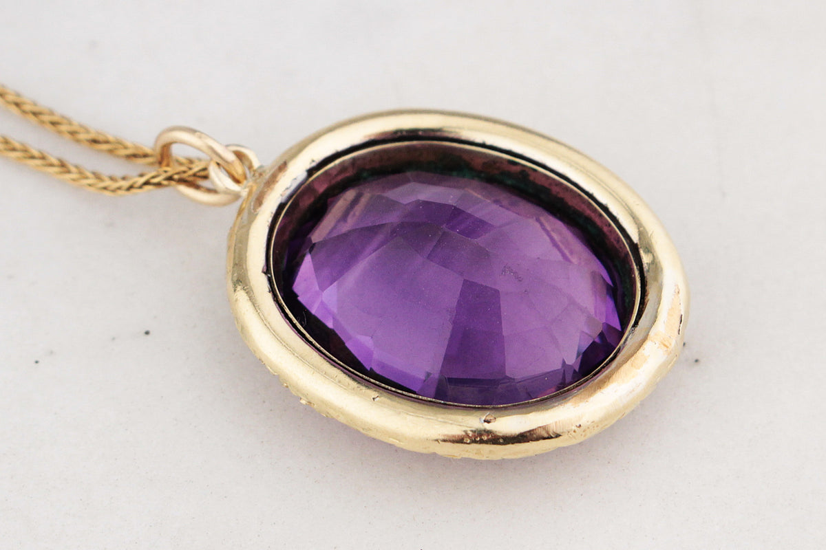 VICTORIAN AMETHYST PENDANT 9ct GOLD