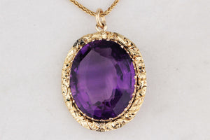 VICTORIAN AMETHYST PENDANT 9ct GOLD