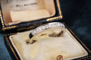 VINTAGE DIAMOND HALF-HOOP RING 9ct GOLD