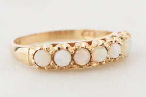 RETRO 1980 SOLID OPAL RING 9ct GOLD