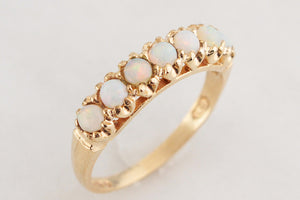 RETRO 1980 SOLID OPAL RING 9ct GOLD
