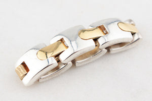TIFFANY & CO c1990’S GATE LINK RING 18CT GOLD & SILVER
