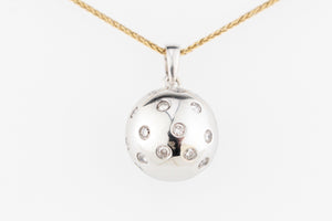 MODERN 1ct DIAMOND SET PENDANT 18ct WHITE GOLD