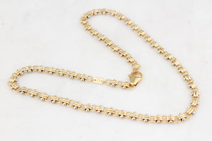 VINTAGE ITALIAN TANK LINK CHAIN 18ct GOLD