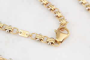 VINTAGE ITALIAN TANK LINK CHAIN 18ct GOLD