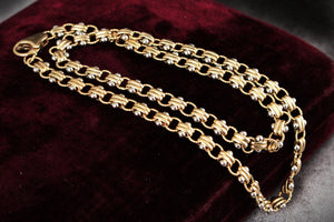 VINTAGE ITALIAN TANK LINK CHAIN 18ct GOLD