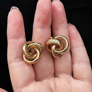 RETRO JUMBO KNOT EARRINGS 9ct GOLD