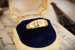 ANTIQUE EDWARDIAN 1900 DIAMOND RING 18ct YELLOW GOLD