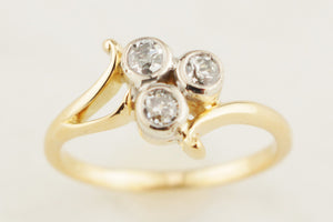 ANTIQUE EDWARDIAN c1900 .30ct DIAMOND RING 18ct GOLD