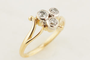 ANTIQUE EDWARDIAN c1900 .30ct DIAMOND RING 18ct GOLD