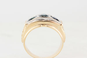 VINTAGE SAPPHIRE & DIAMOND RING 14ct GOLD