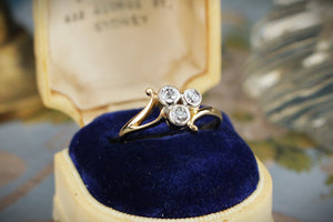 ANTIQUE EDWARDIAN c1900 .30ct DIAMOND RING 18ct GOLD