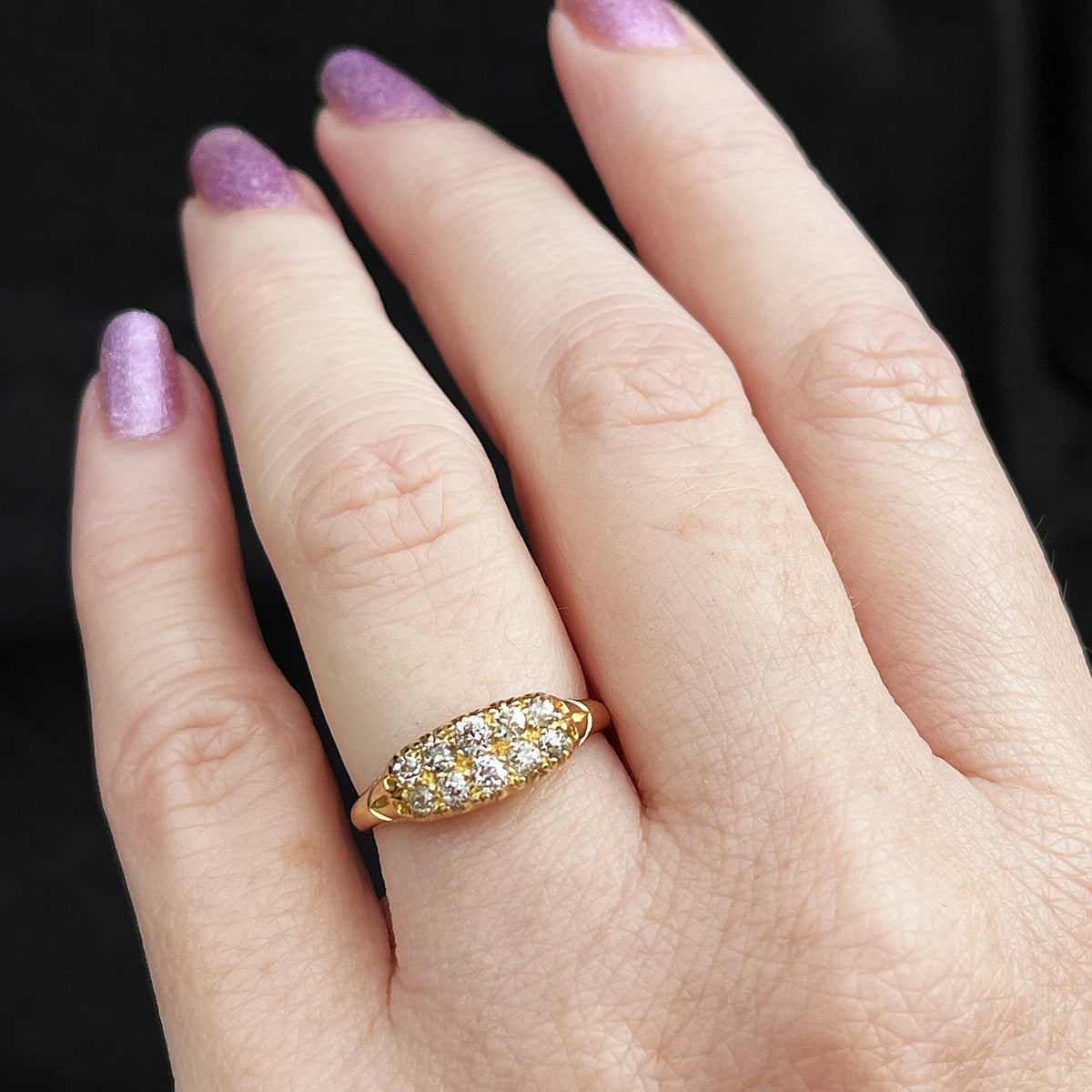 VICTORIAN 1899 DIAMOND RING 18ct GOLD