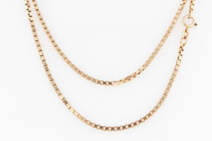 VINTAGE ITALIAN BOX LINK CHAIN 9ct GOLD