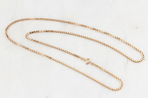 VINTAGE ITALIAN BOX LINK CHAIN 9ct GOLD