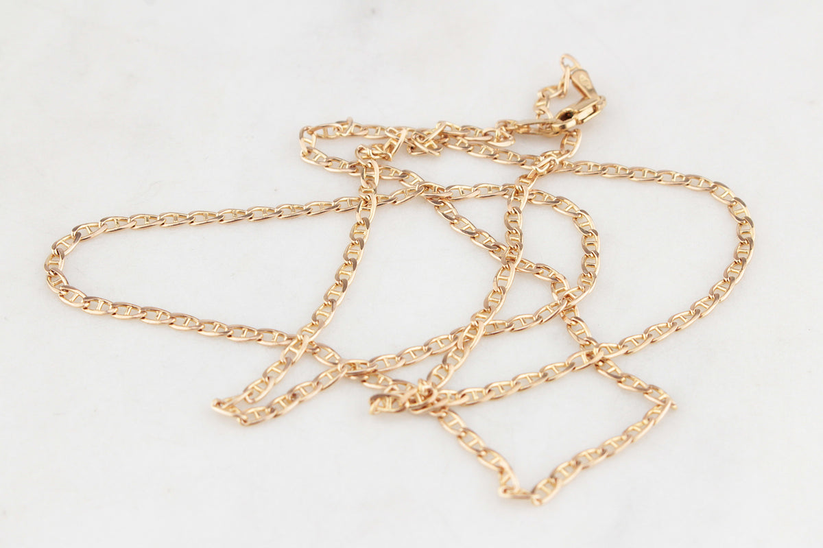 VINTAGE ITALIAN 9ct GOLD ANCHOR LINK CHAIN