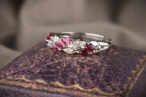 MODERN PLATINUM RUBY & DIAMOND RING