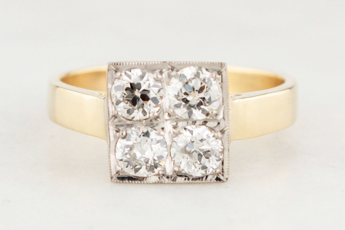 LATE EDWARDIAN/EARLY ART DECO 1CT DIAMOND RING 18ct GOLD