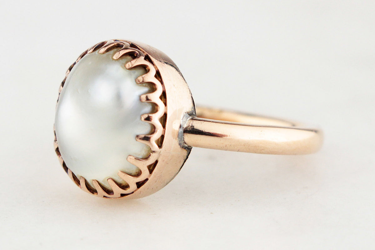 ANTIQUE VICTORIAN PEARL RING 15ct GOLD