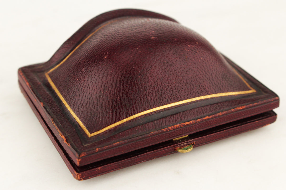 ANTIQUE VICTORIAN c1860 ENAMEL &amp; PEARL BROOCH 20ct YELLOW GOLD