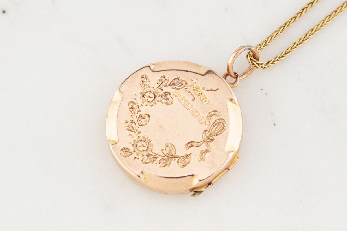 ANTIQUE EDWARDIAN 1910 LOCKET 9ct GOLD