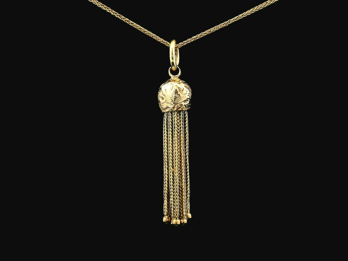 ANTIQUE TASSEL PENDANT 9ct GOLD