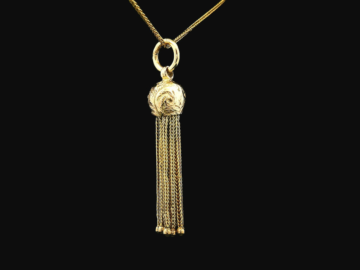 ANTIQUE TASSEL PENDANT 9ct GOLD