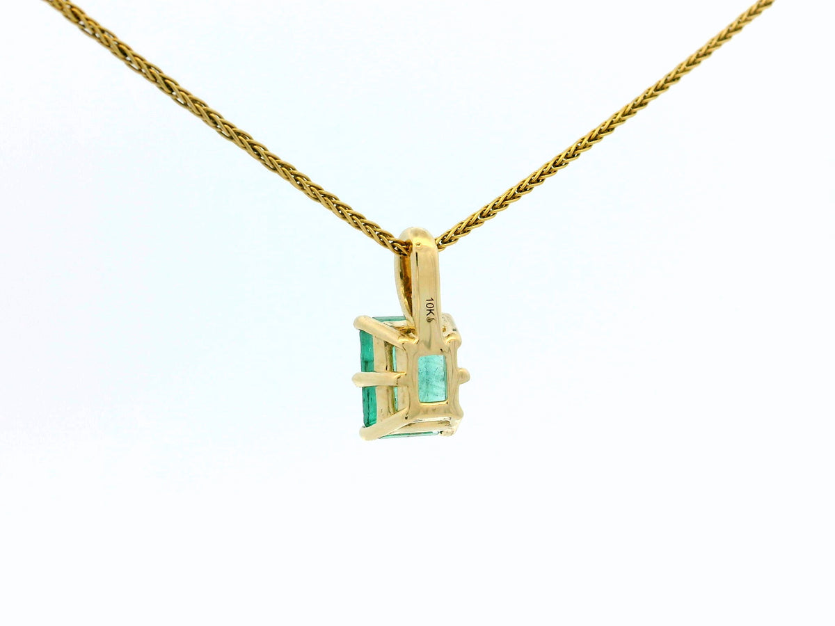 CUSTOM 2.75ct ZAMBIAN EMERALD PENDANT 10ct GOLD