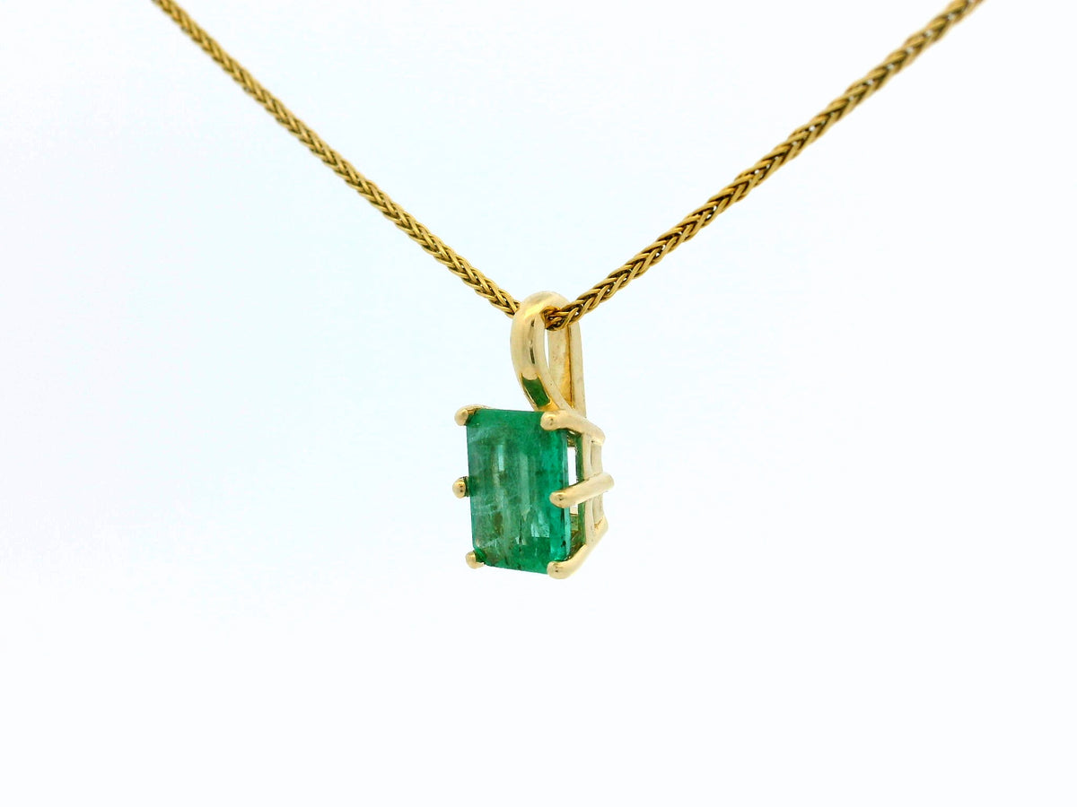CUSTOM 2.75ct ZAMBIAN EMERALD PENDANT 10ct GOLD
