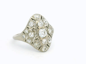 ART DECO c1920 DIAMOND RING 18ct GOLD