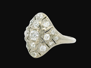 ART DECO c1920 DIAMOND RING 18ct GOLD