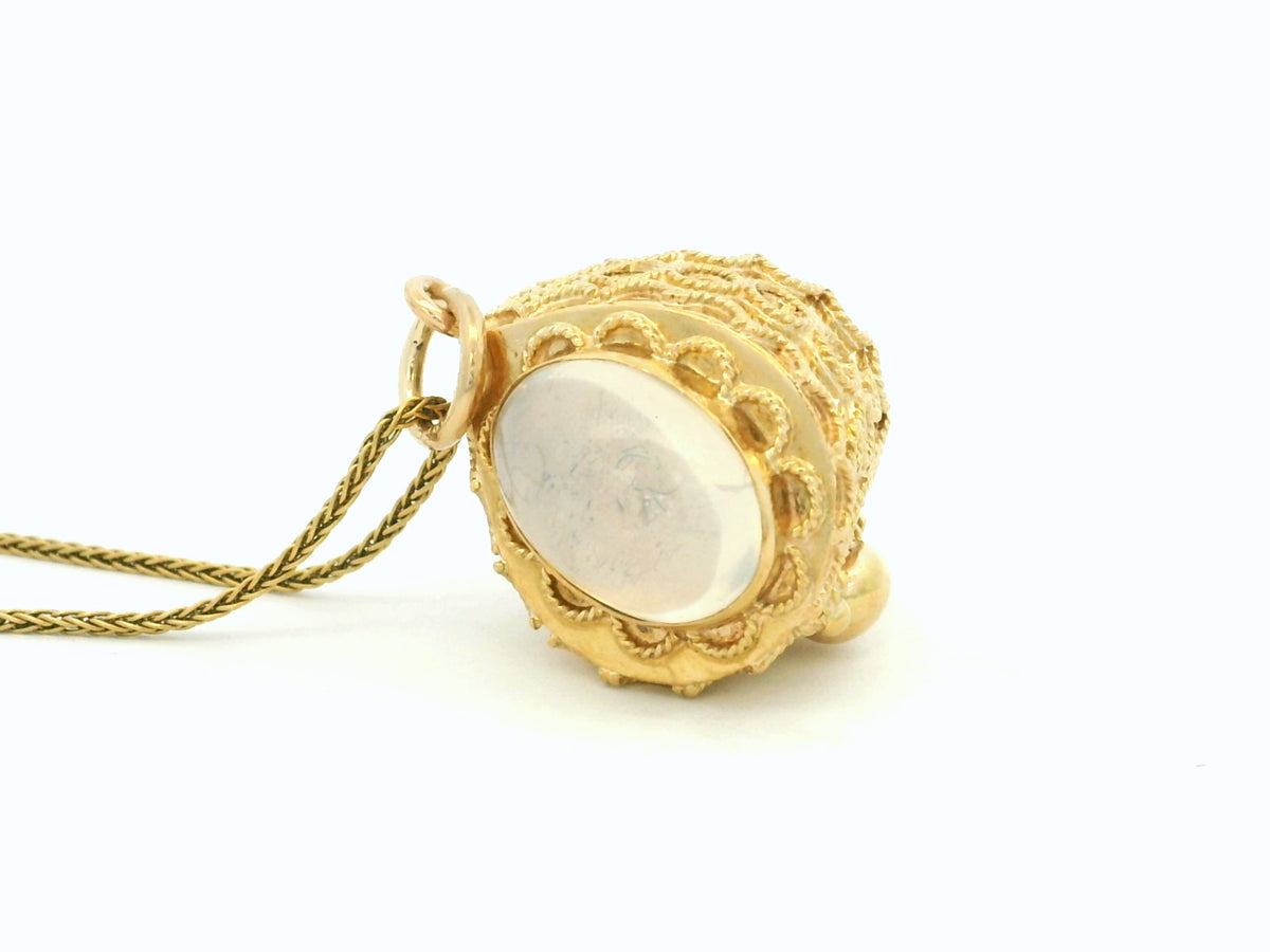 ANTIQUE VICTORIAN MOONSTONE PENDANT 18ct GOLD